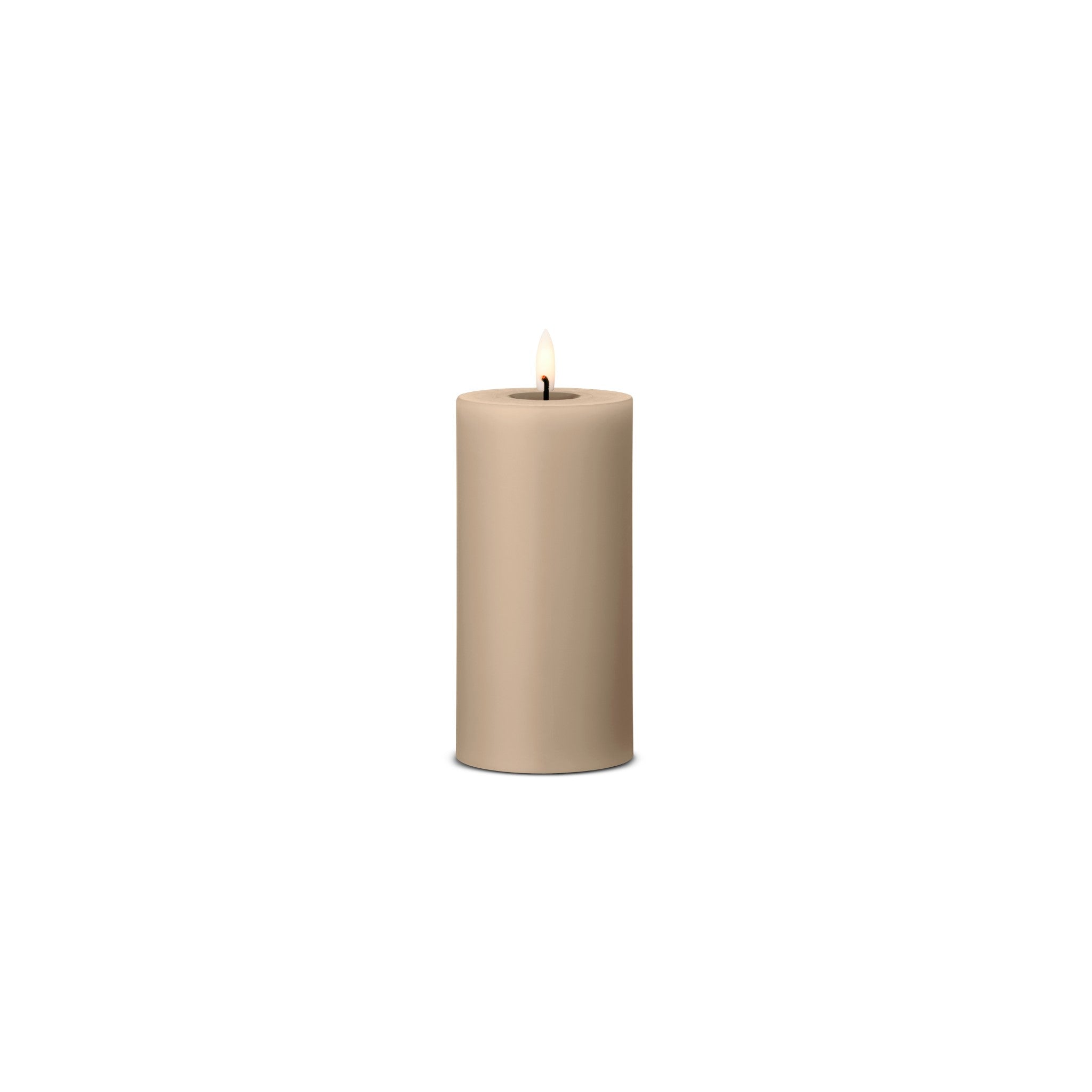 ESTER & ERIK LED Flameless Pillar Candle - 6 Inch Battery Operated Decorative Candles with Warm White Glow, Nougat Scent - Perfect for Home Decor, Wedding Centerpieces & Relaxing Ambiance