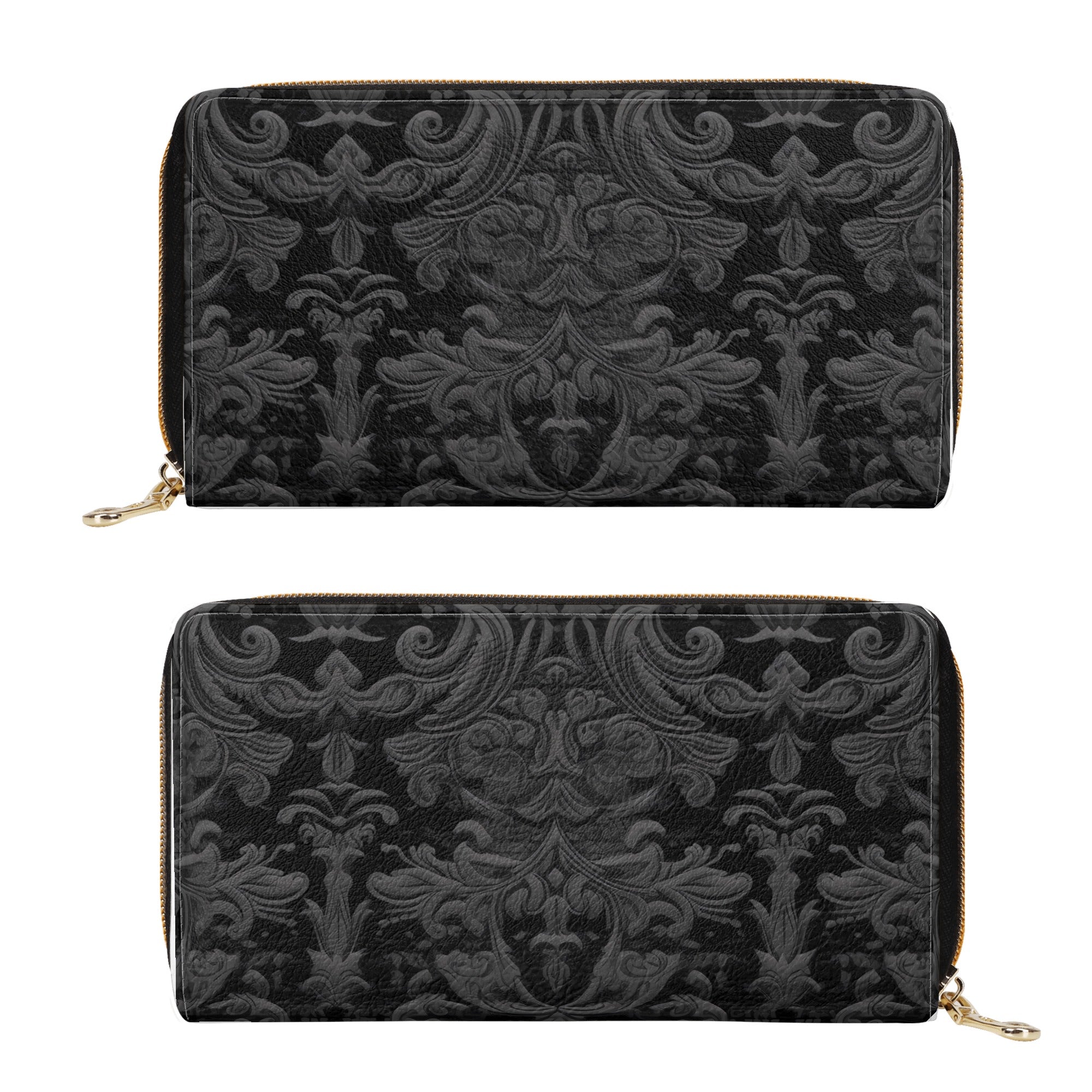 Gothic Style Leather Zipper Purse for Women - Dark Elegant Crossbody Bag for Daily Use, Parties & Gothic Fashion