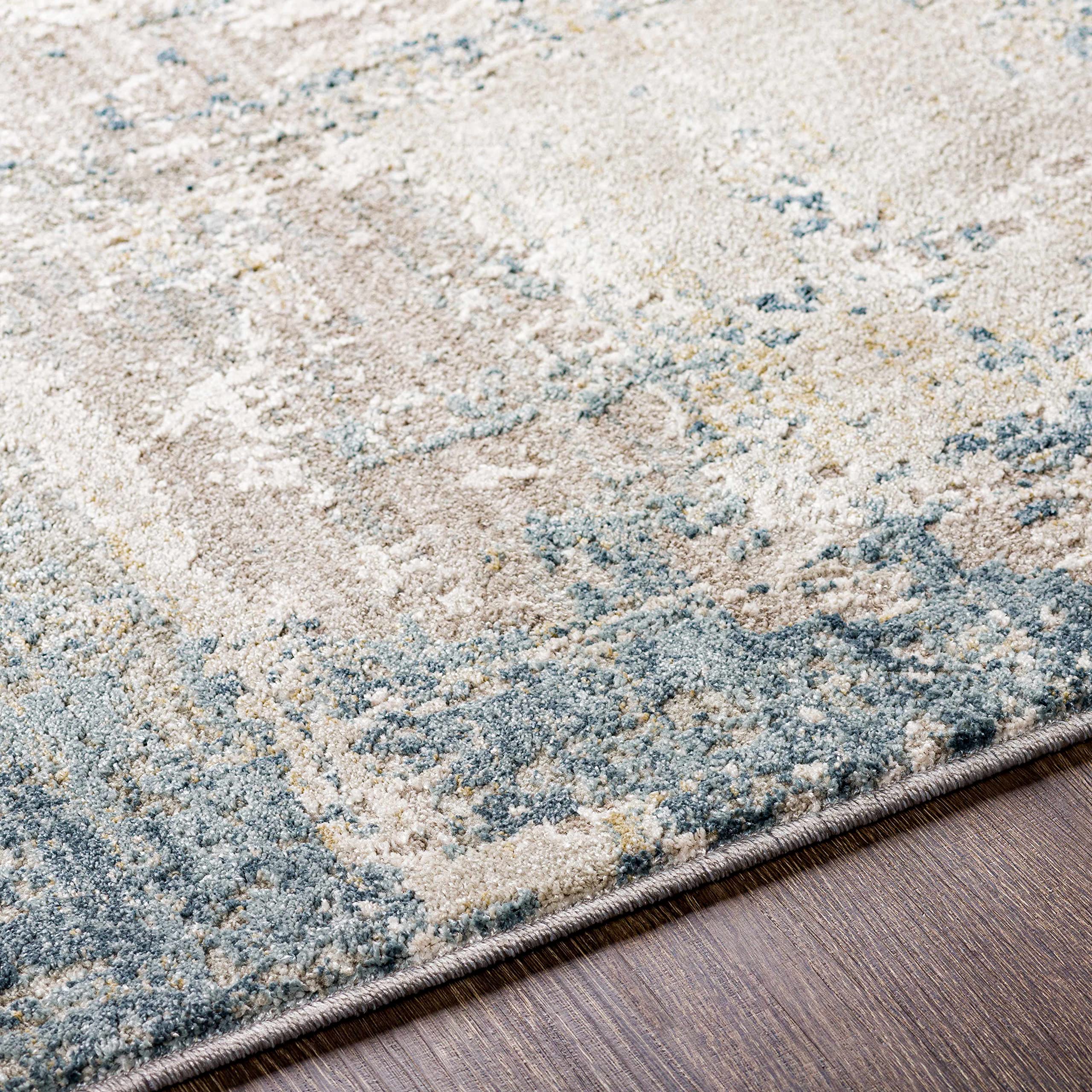 Modern Abstract Round Area Rug 5'3