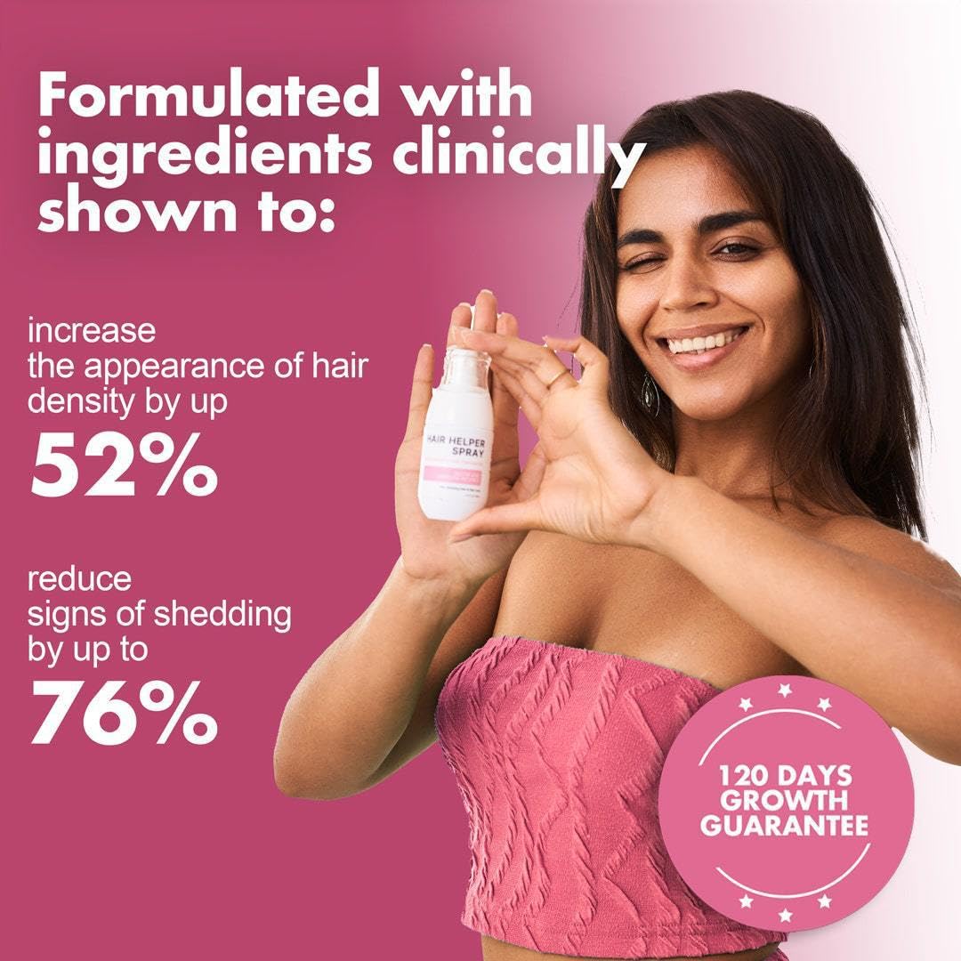 Hair Growth Spray - H-Regrow 2.0 Rice Water Treatment for Thicker & Longer Hair | Natural Hair Booster with Biotin & Keratin | Perfect for Daily Use at Home, Salon & Travel (1 Bottle)