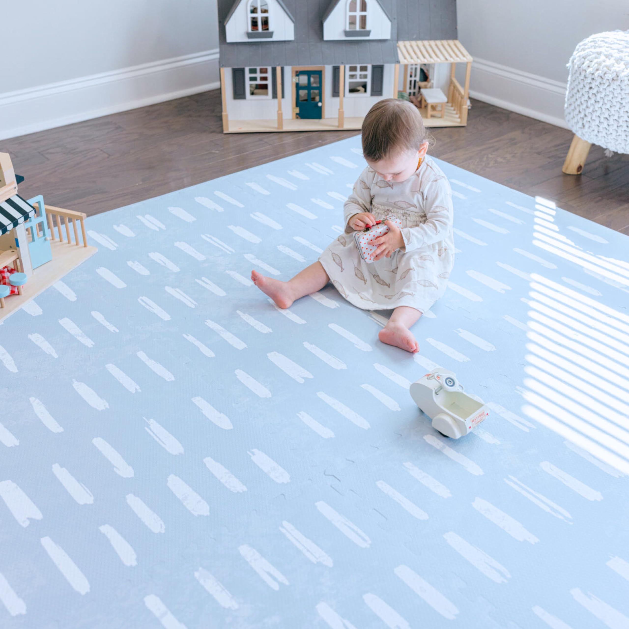 Premium EVA Foam Baby Play Mat - 6x6ft Non-Toxic Floor Mat for Infants & Toddlers | Safe Crawling & Tummy Time Mat | Waterproof Nursery Playroom Rug | Perfect for Daycare, Learning & Play Areas