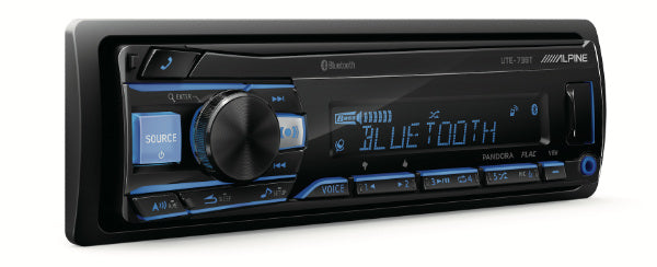 Alpine UTE-73BT Single DIN Bluetooth Car Stereo - Wireless Audio Receiver, Hands-Free Calling, USB Port - Perfect for Upgrading Your Car Audio System