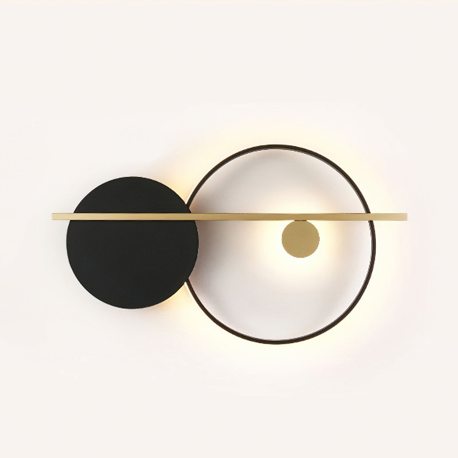 Modern Double Circle Wall Light - Sleek LED Sconce for Bedroom, Living Room & Hallway Decor - Energy Efficient Indoor Lighting Fixture