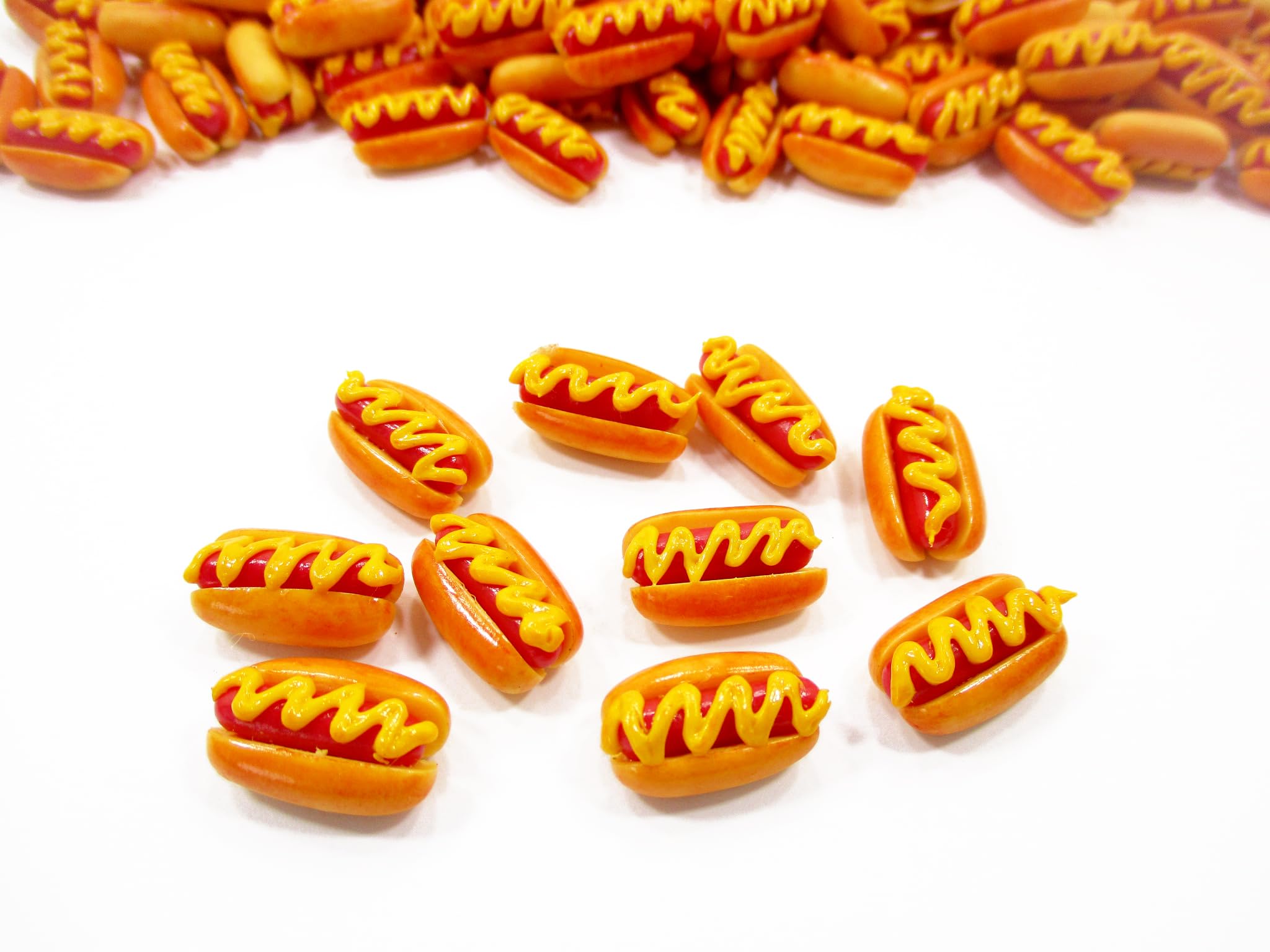 20-Piece Miniature Hot Dog Bread Bakery Set - Art Deco Dollhouse Food Accessories for DIY Dollhouse Scenes & Collectors (Item #3587)