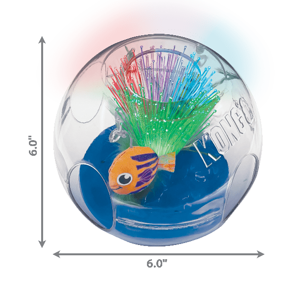 KONG Bat A Bout Glow in The Dark Cat Toy - Interactive Aquarium Catnip Toy for Indoor Cats, Perfect for Night Play & Exercise