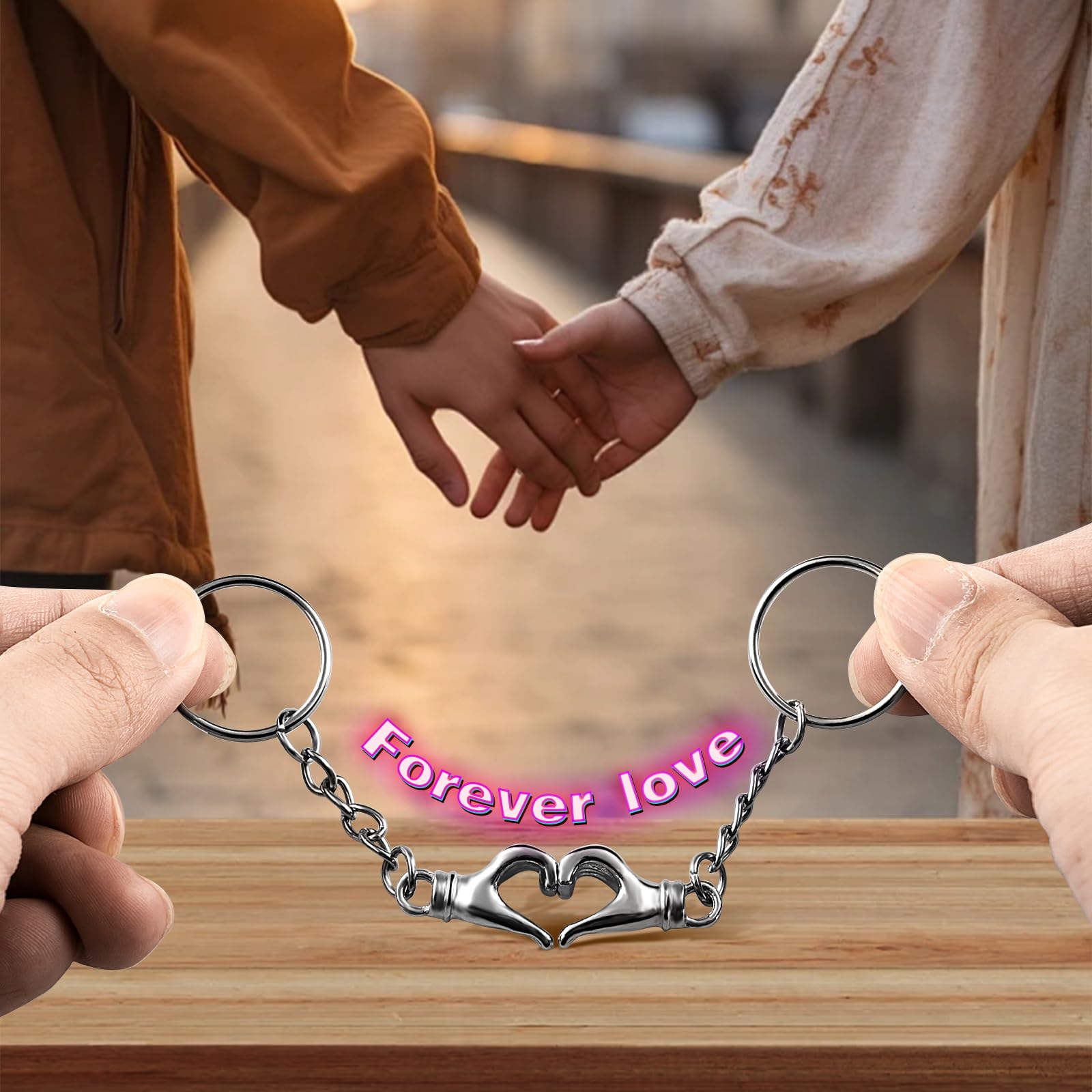 **Funny Couple Keychains for Boyfriend & Girlfriend - Cute Matching Best Friend Gifts for Valentine's Day, Anniversary & Couples - Perfect for Everyday Carry, Gifts & Keepsakes**