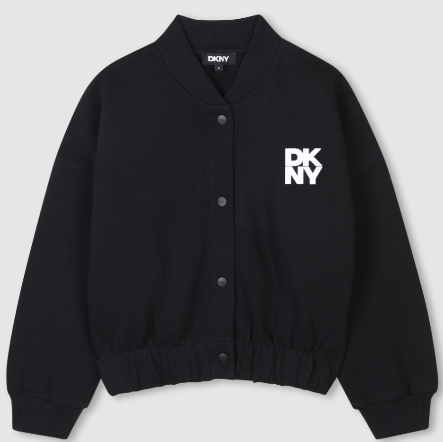DKNY Girls Button Up Sweatshirt for Teens (Size 4-16) - Casual Pullover Hoodie for School, Outings & Everyday Wear
