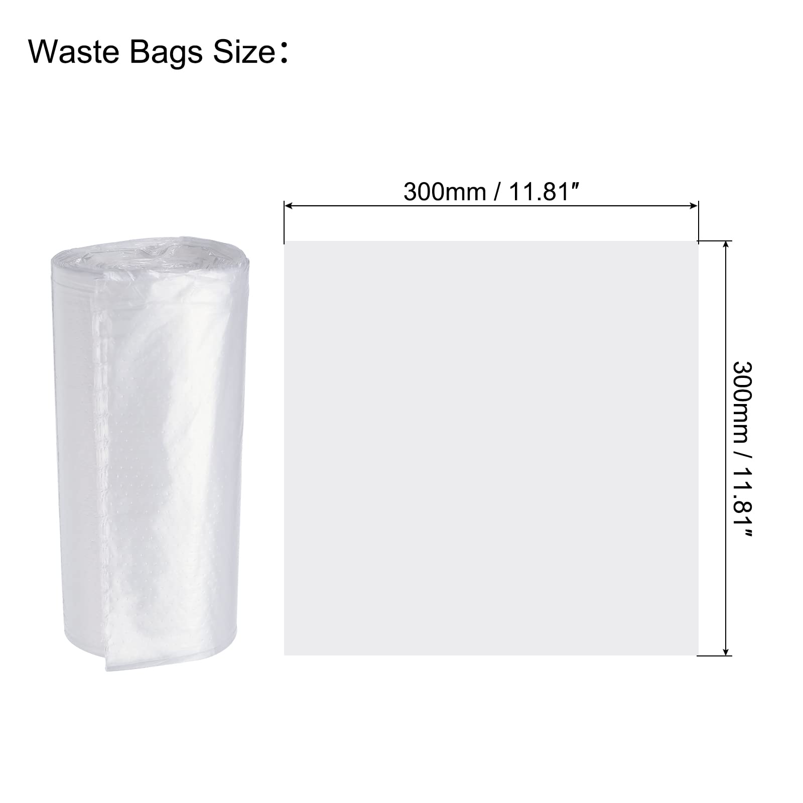Meccanity 0.5 Gallon Small Trash Bags - White Mini Garbage Bags for Desktop Waste Bins (4 Rolls/120 Counts) - Perfect for Office, Bathroom & Bedroom Waste Disposal
