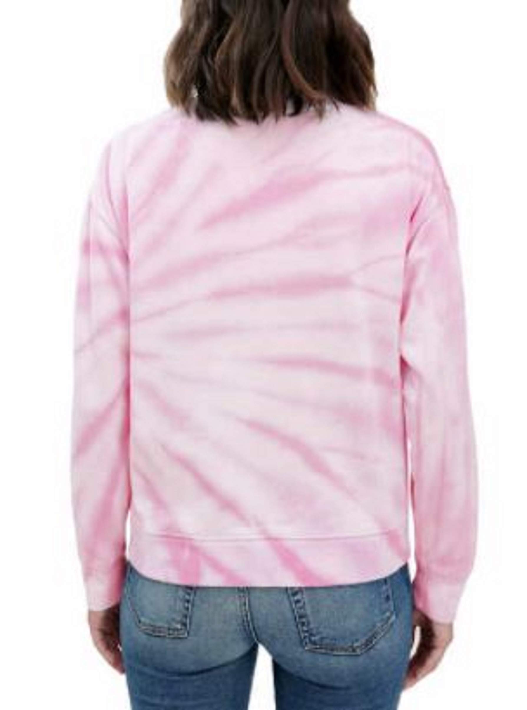 Stylish Women's Tie Dye Pullover Sweatshirt - Rose Pink Oversized Comfort (Perfect for Casual Wear, Yoga & Lounge)