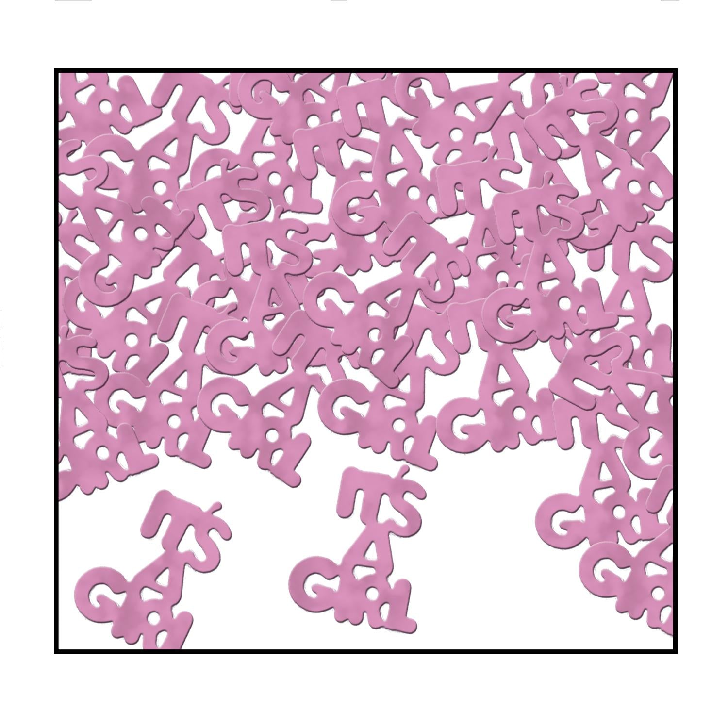 12 Pack Beistle It's A Girl Confetti - Pink Baby Shower Decorations for Gender Reveal Party, Birthday Celebrations & Nursery Decor