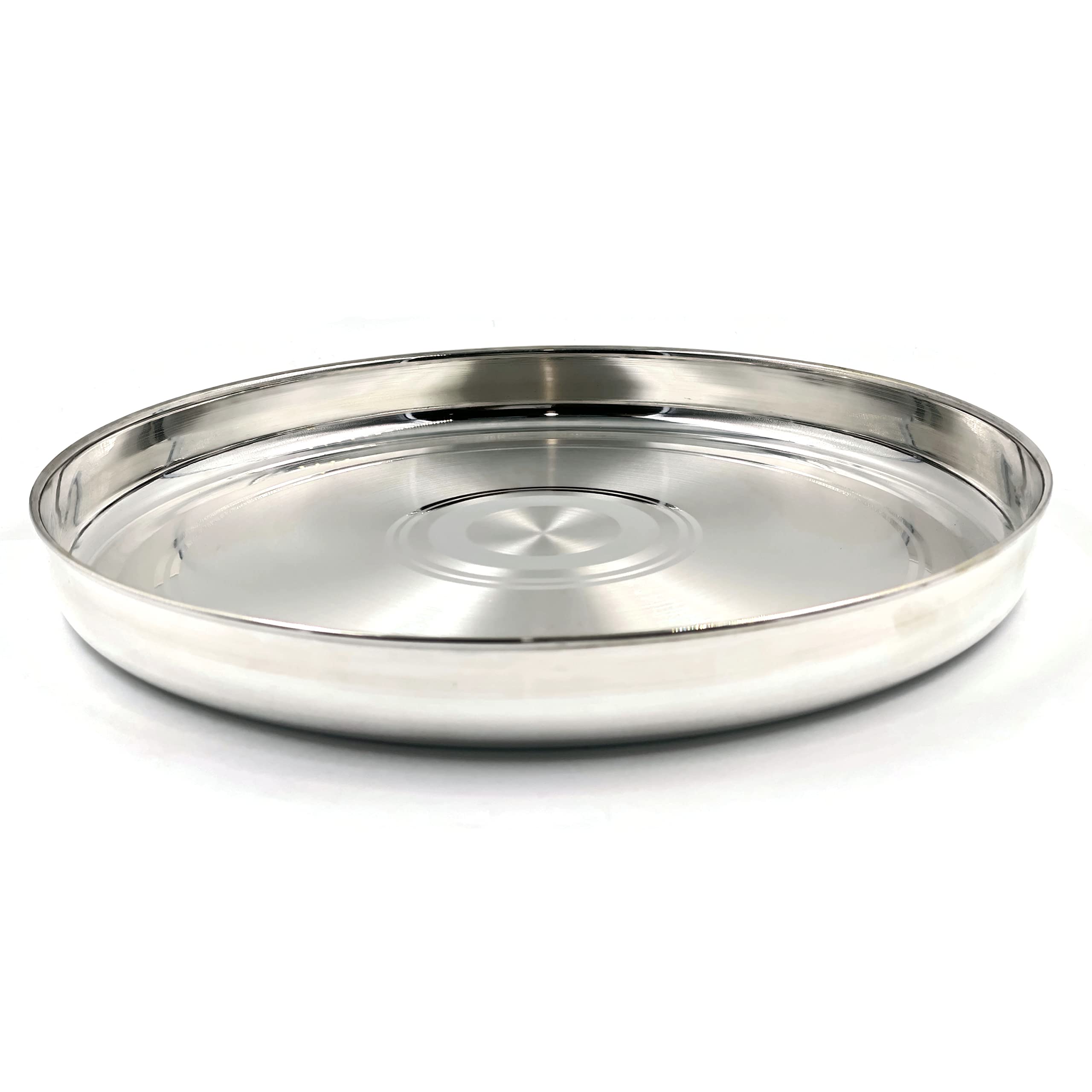 999 Pure Silver Hallmarked Thali Plate - 6.0 Inch Traditional Indian Dining Dish for Pooja, Wedding & Festive Celebrations
