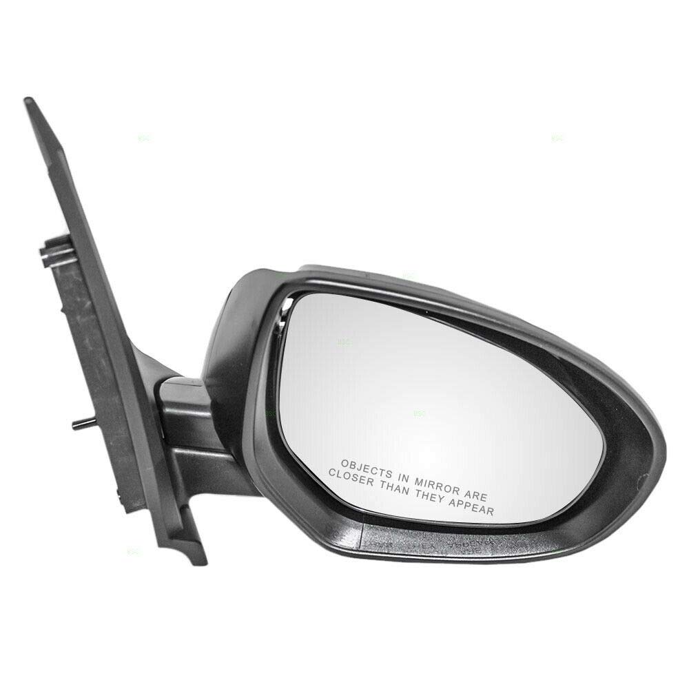 2011-2014 Mazda 2 Replacement Power Side View Mirror Assembly - Left/Right Passenger Side Mirror Glass & Housing - Easy Installation for Better Visibility & Safety (Ideal for City Driving, Parking & Lane Changes)