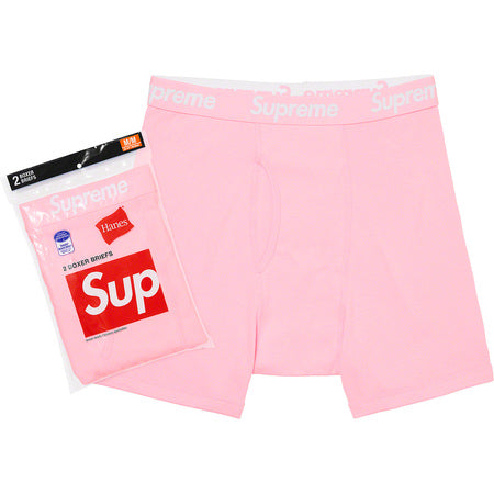 Supreme Hanes Boxer Briefs for Men - 2 Pack Soft Cotton Underwear in Pink - Perfect for Everyday Comfort & Gym Workouts