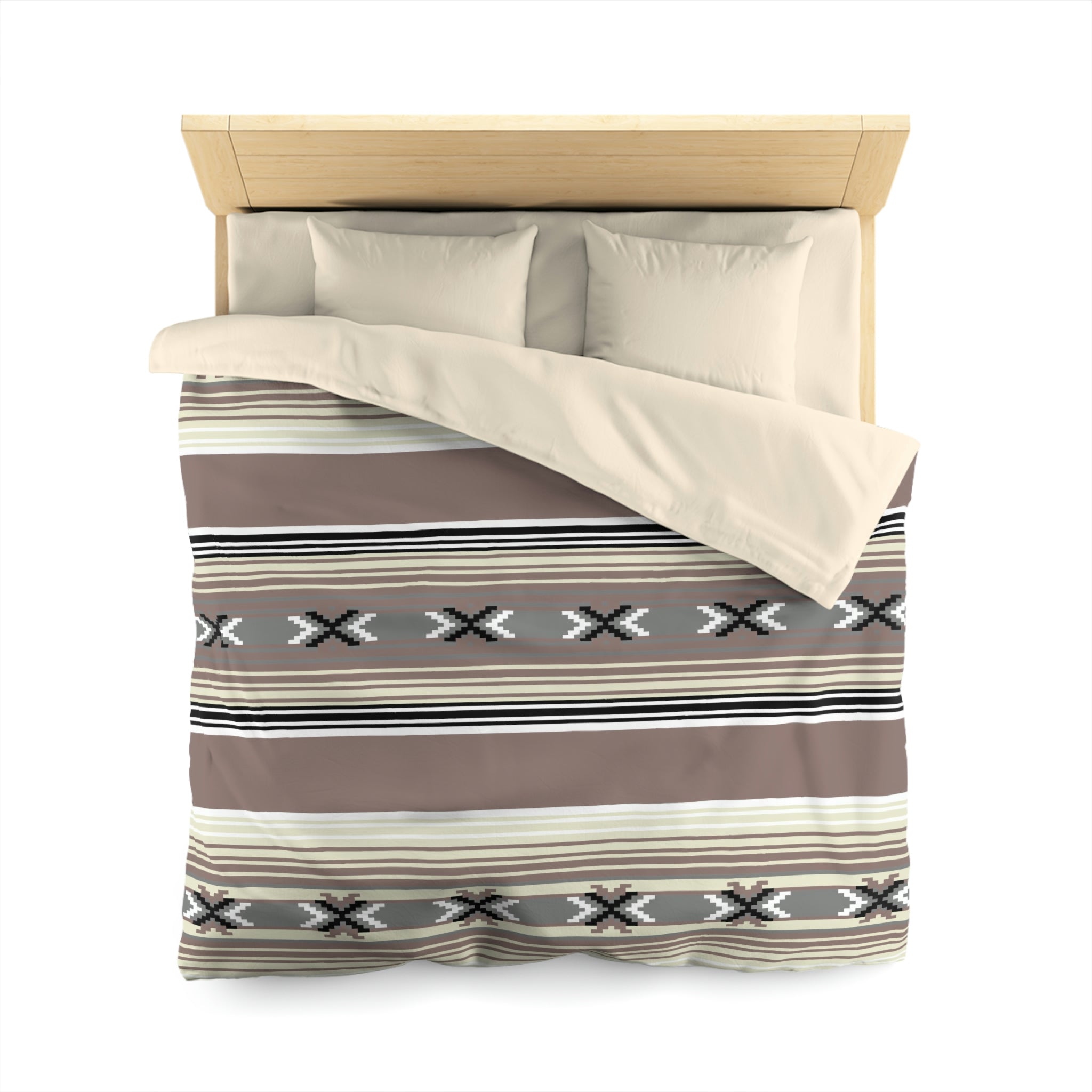 Southwestern Style Microfiber Duvet Cover Set - Soft Polyester Comforter Cover for Twin & Queen Beds - Perfect for Boho Chic Bedroom Decor & Guest Room Makeover