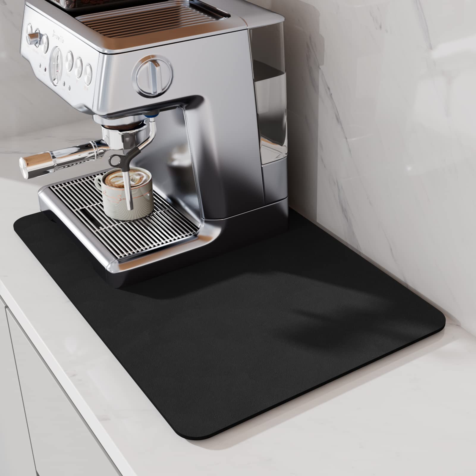 LIMNUO Premium Absorbent Coffee Mat - Non-Slip Countertop Protector for Coffee Makers, Espresso Machines & Kitchen Countertops | Dish Drying Mat for Coffee Pots & Dish Rack | Perfect for Home, Office & Cafe Use