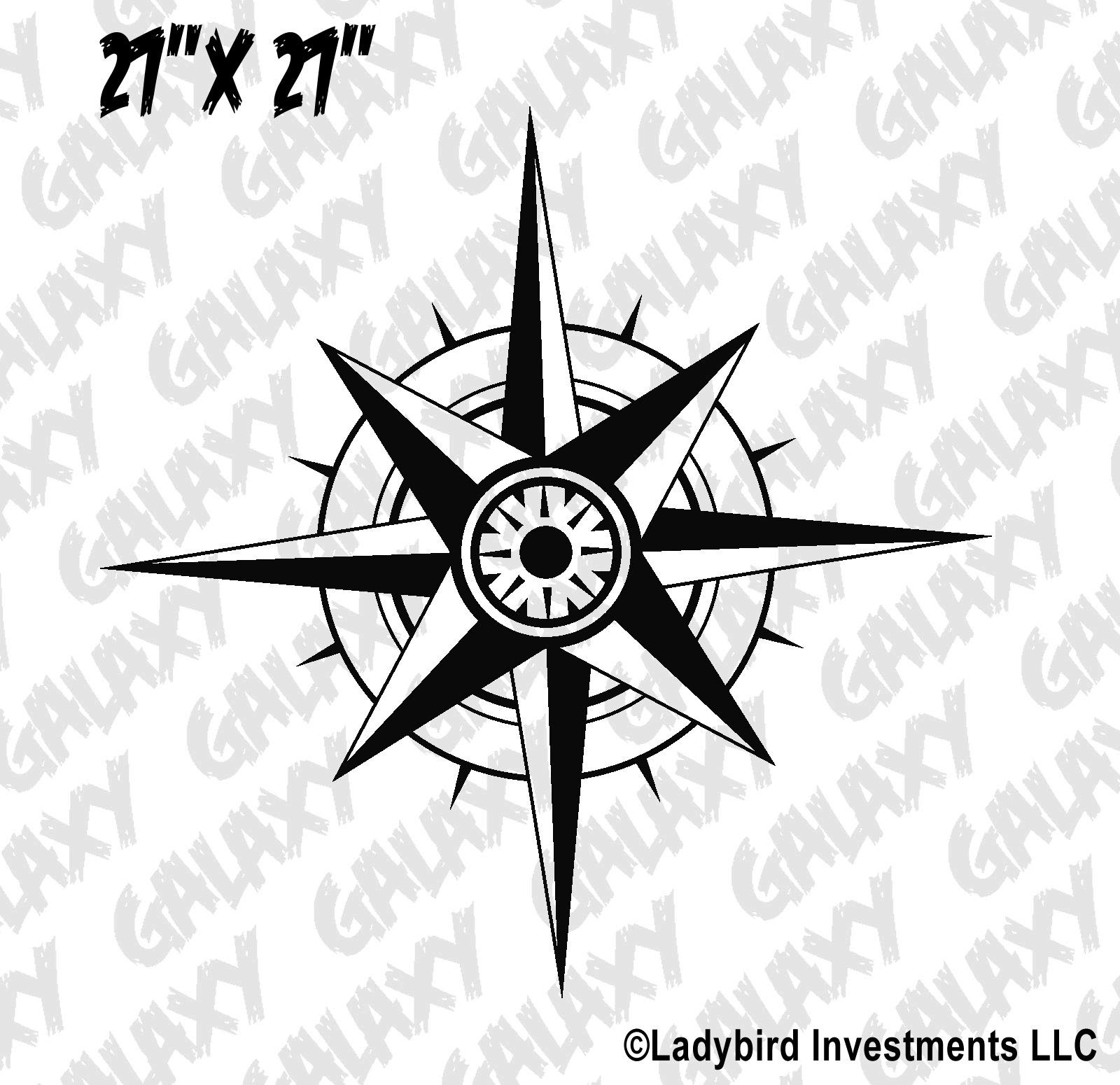 Jeep Wrangler TJ LJ JK JKU Orange Compass Hood Decal Sticker - Durable Vinyl Decal for Off-Road Adventure & Jeep Customization