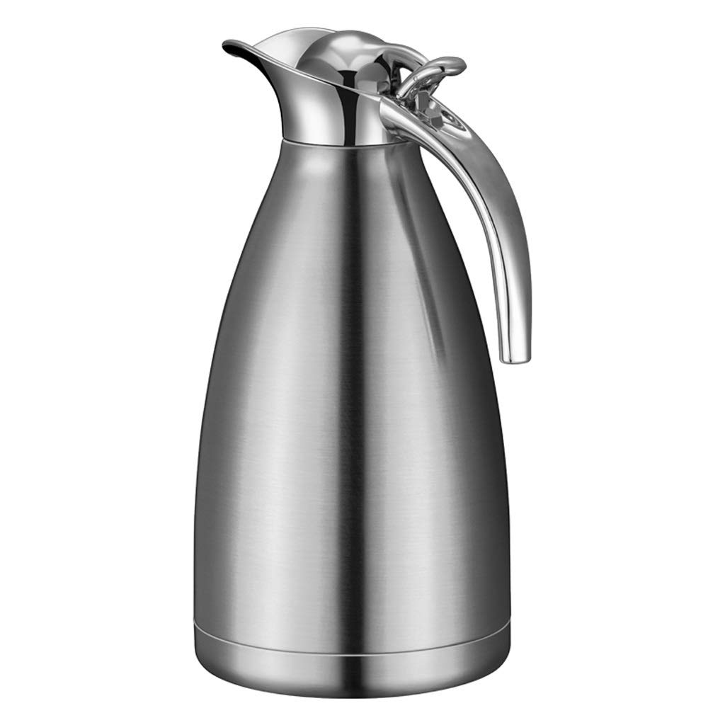 **Stainless Steel Vacuum Insulated Thermos - 1.5L/2L Double-Wall Insulated Coffee & Tea Carafe for Hot & Cold Drinks - Perfect for Office, Travel, and Outdoor Use (Silver, Small Size)**