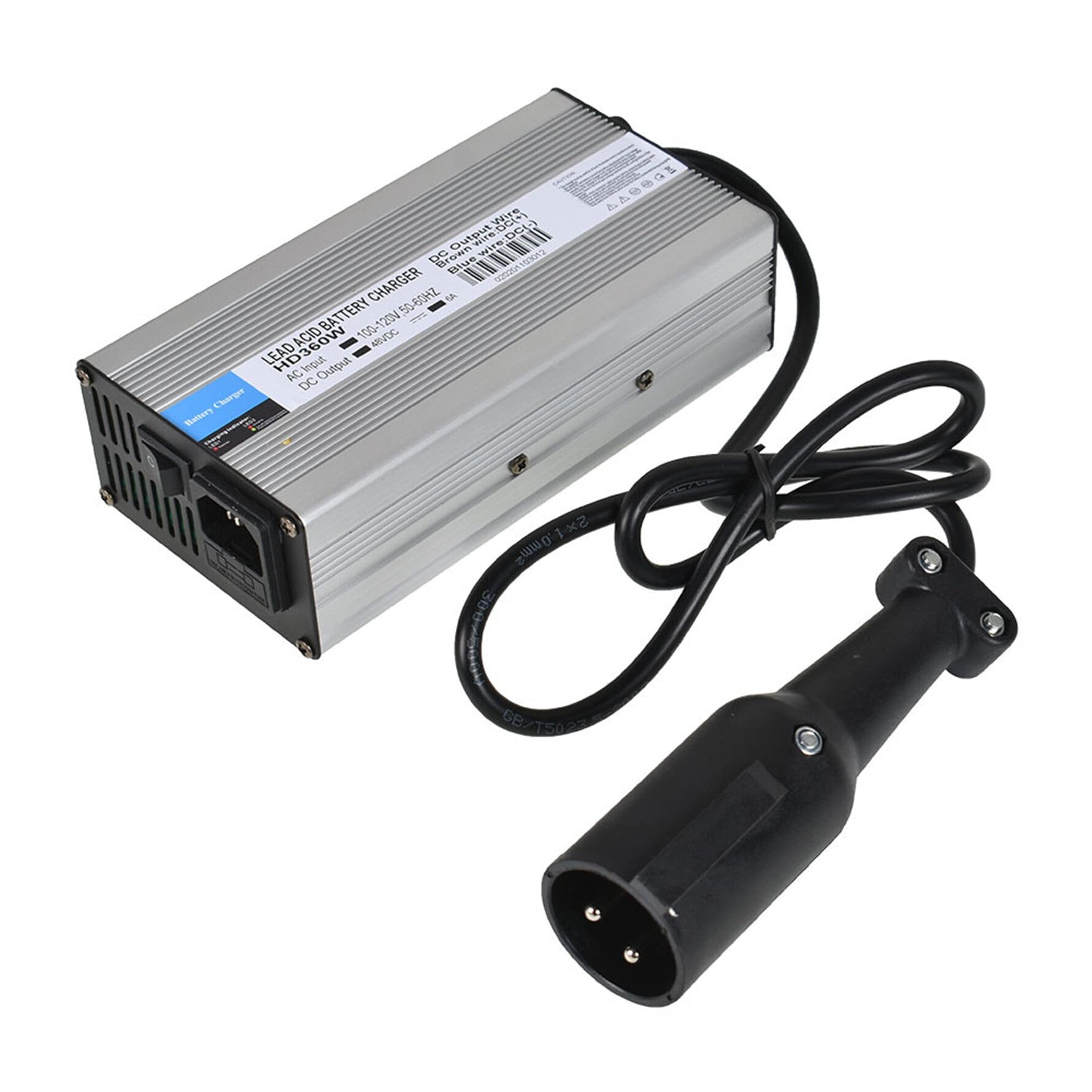 48V 6A 3-Pin Plug Golf Cart Battery Charger Replacement for EZGO & Club Car - Fast Charging for Scooters, Electric Vehicles & Mobility Devices (Perfect for Golf Courses, Resorts & Personal Use)