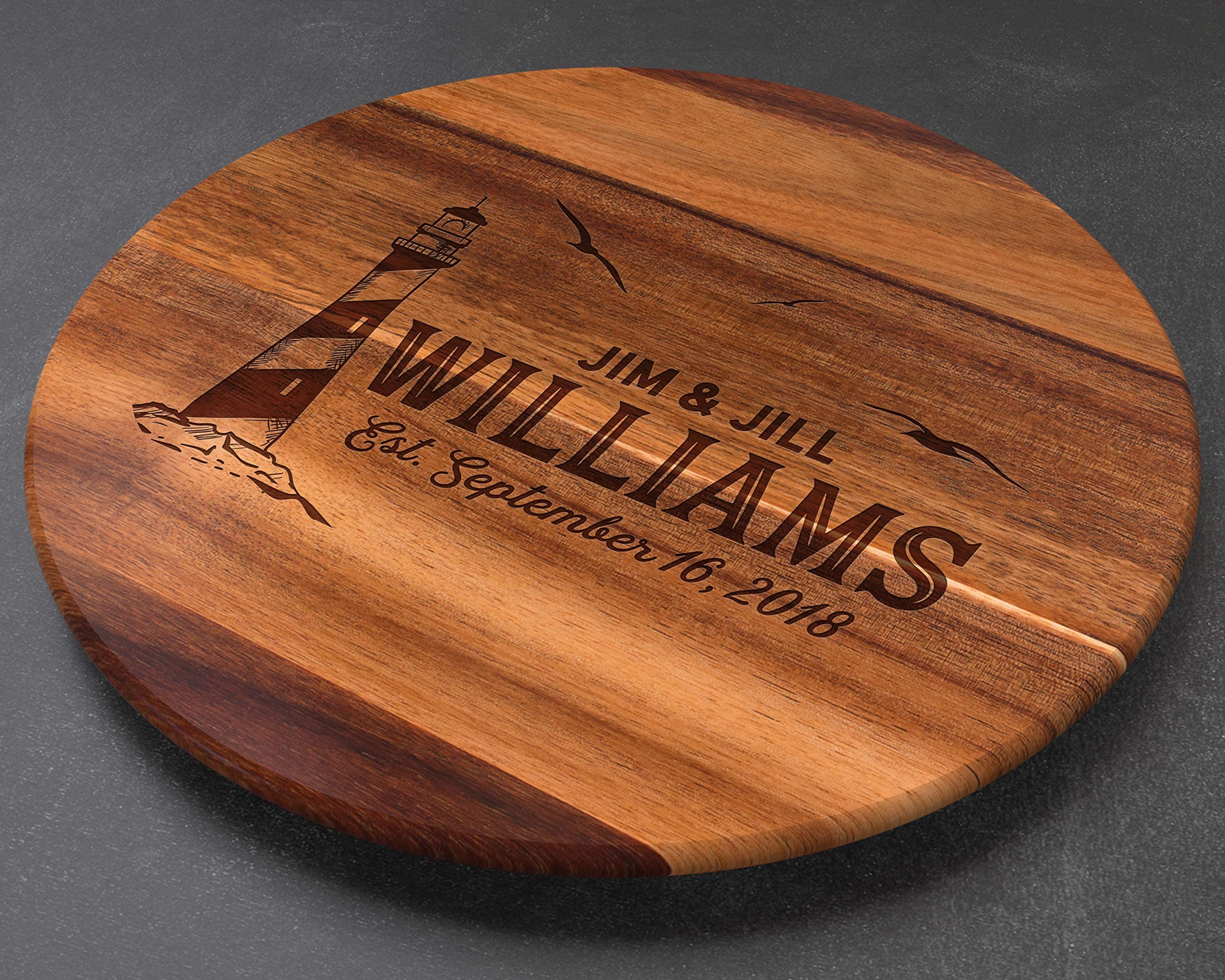 Wood Lazy Susan Turntable - Handcrafted Wooden Spinning Tray for Dining & Decor - Custom Personalized Kitchen Organizer - Perfect for Dinner Parties, Spice Storage & Home Decor Gifts