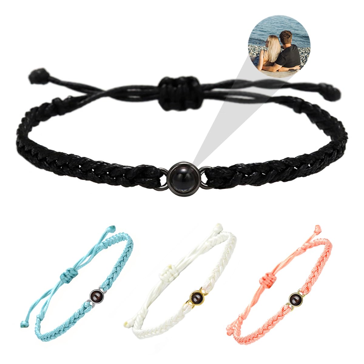 Personalized Photo Bracelet for Women & Men - Custom Engraved Memory Bracelet with Picture Inside - Unique Gift for Valentine's Day, Birthday, Anniversary - Perfect for Couples, Family & Friends Keepsake