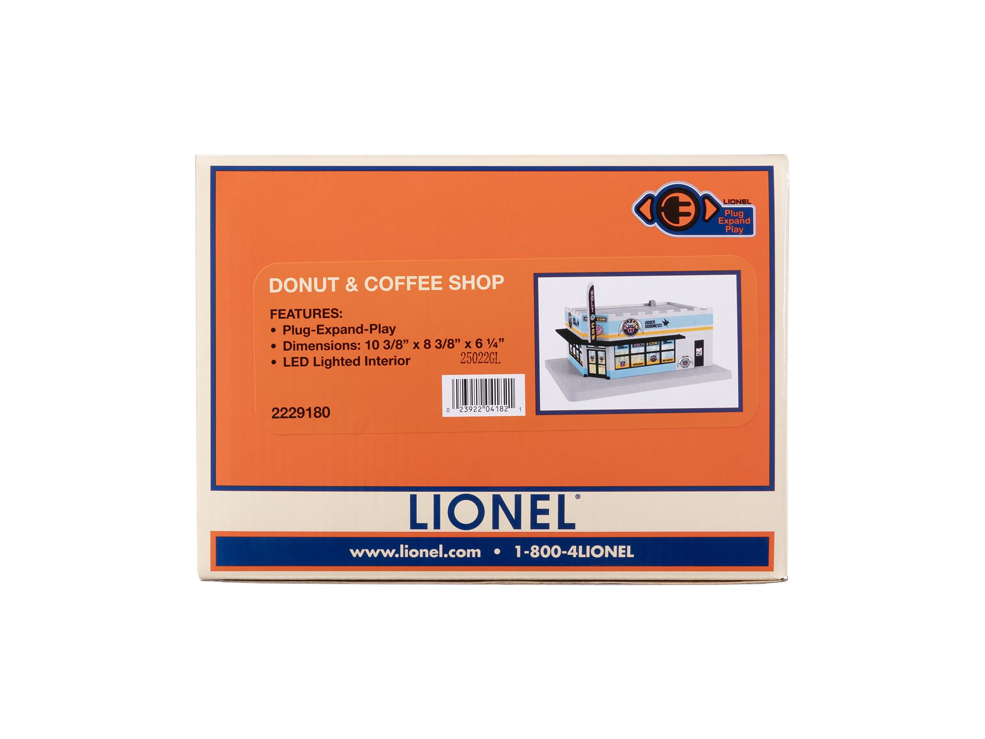 Lionel O Gauge Holy Cow Plug-Expand-Play Donuts & Coffee Shop Model Train Accessory - Perfect for Train Layouts, Collectors & Holiday Displays