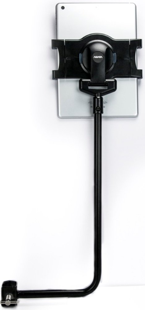 Universal Tablet Microphone Stand Mount - Aidata US-2119WM-TCA Adjustable Holder for iPad, Smartphones & Recording Devices | Perfect for Podcasting, Live Streaming & Video Calls (Black)