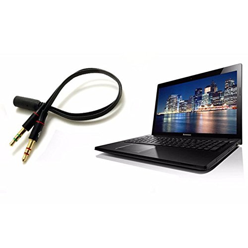 Premium 3.5mm Female to Dual Male Y Splitter Cable - Gold Plated Audio Headphone Mic Adapter for PC, Gaming Headset & Smartphones | Durable Corrosion-Resistant Design for Home, Office & Travel Use