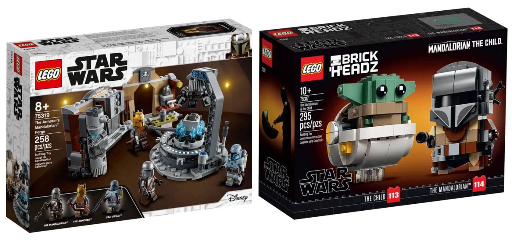 LEGO Star Wars The Armorer's Mandalorian Forge 75319 & Brickheadz Mandalorian & The Child 75317 Exclusive Building Set – Perfect for Star Wars Fans, Collectors and Creative Play