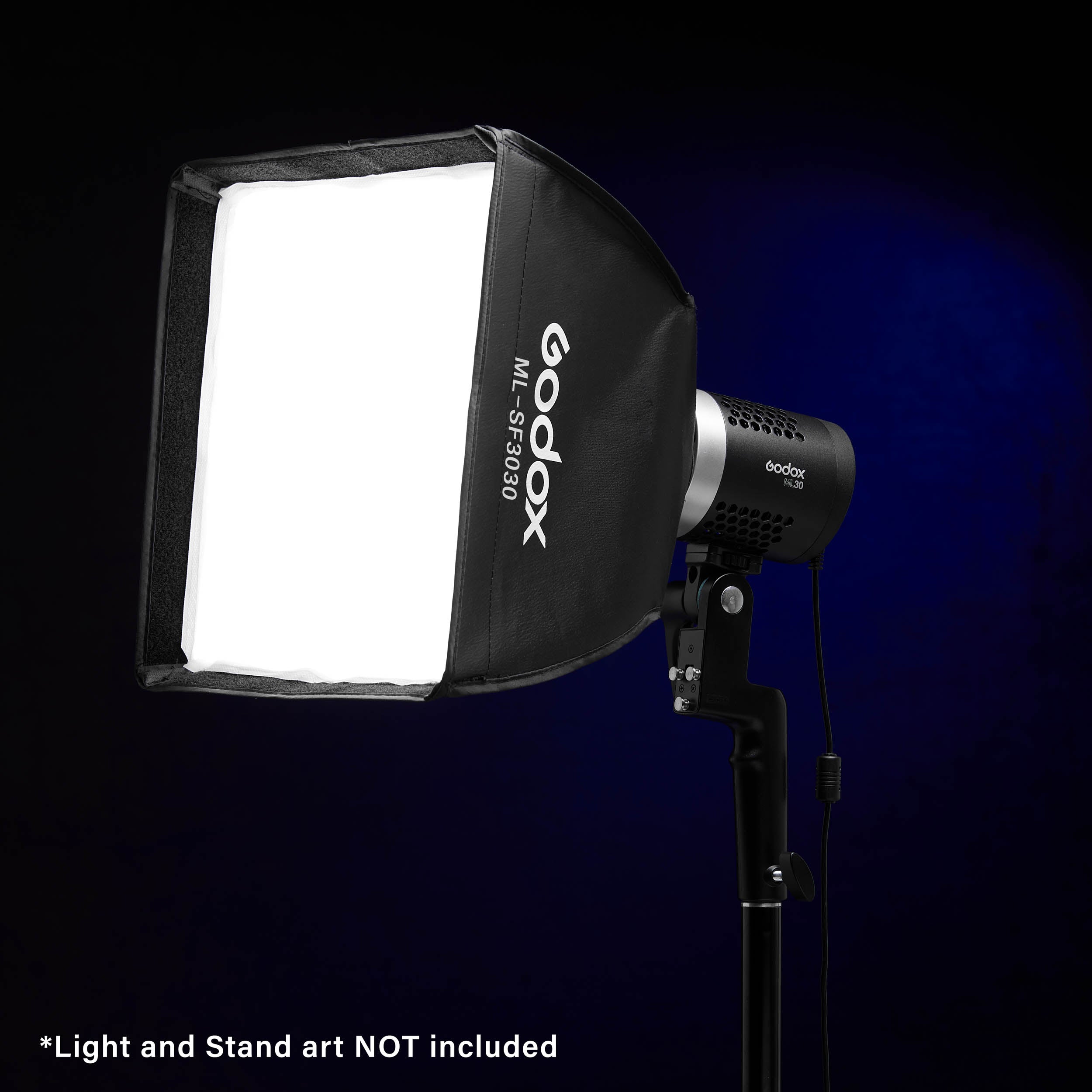 Godox ML SF3030 30x30cm Rectangle Softbox for Studio Photography - Perfect for Portraits, Product Shots & YouTube Lighting