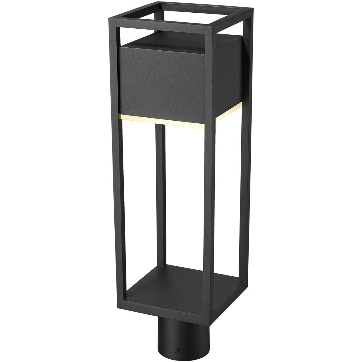 Z-Lite 1-Light Black Outdoor LED Post Mount Light Fixture 585PHMR-BK-LED - Perfect for Porch, Garden, Pathway, and Driveway Lighting