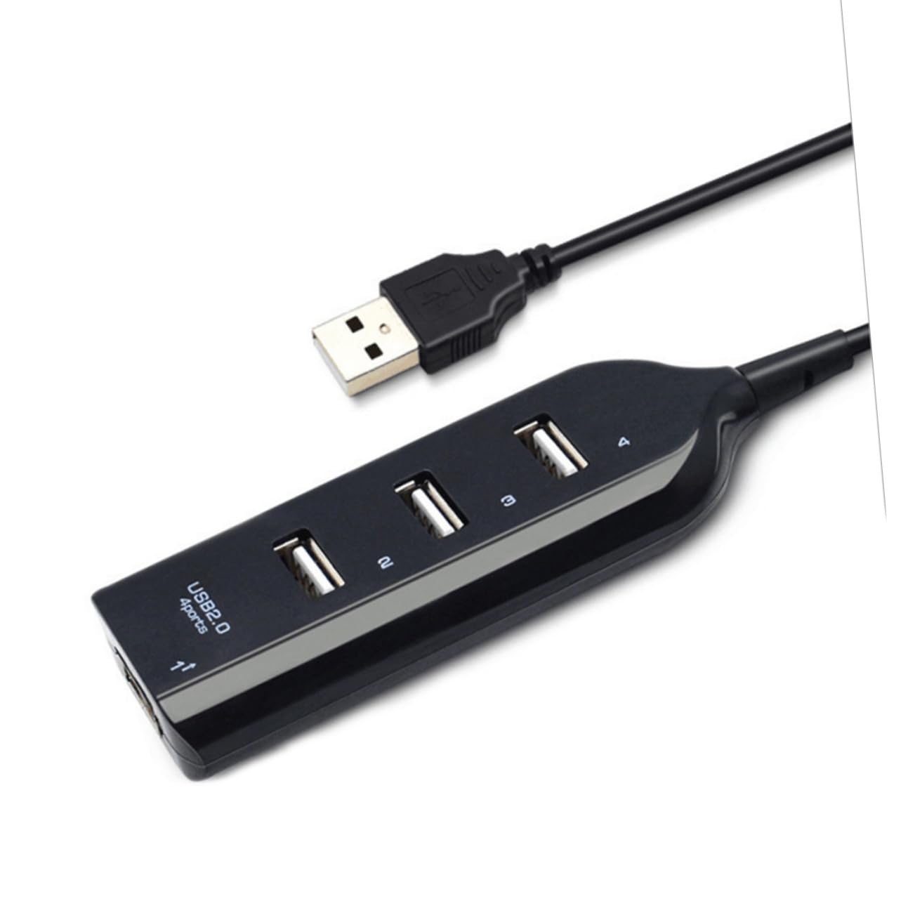 Mikikit 3-Port USB 2.0 Hub Splitter - High Speed Data Transfer Hub for Laptop, PC, Mac - Perfect for Home Office, Gaming & Charging Multiple Devices