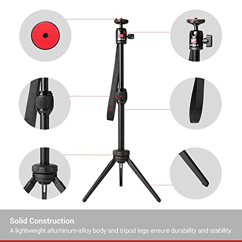 Nebula Adjustable Aluminum Alloy Tripod Stand - Compact & Portable Projector Stand with Universal Mount & Swivel Ball Head - Compatible with Capsule 3, Capsule 3 Laser, Capsule Air - Perfect for Home Theater, Outdoor Movie Nights & Office Presentations