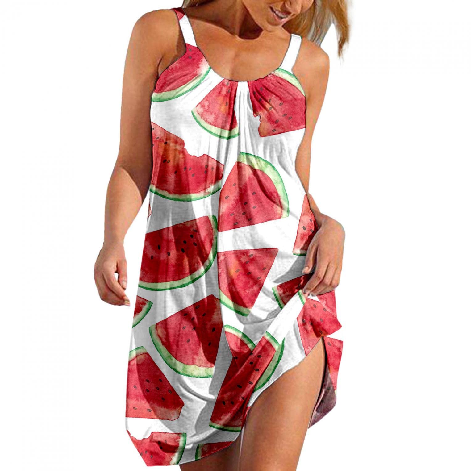 BAGELISE Women's Casual Mini Dress - Sexy Cute Cartoon Print Short Loose Dress for Summer Beach Wear | Perfect for Vacation, Party & Date Night Outfits