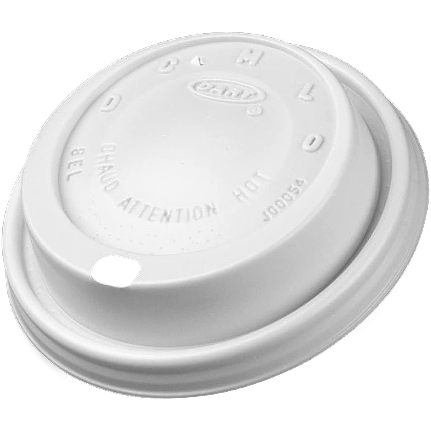 DCC8EL - White Cappuccino Dome Sipper Lids for 8-10oz Cups | Leak-Proof Coffee & Tea Travel Lids | Perfect for Hot Beverages On-The-Go, Office Use & Cafe Takeout