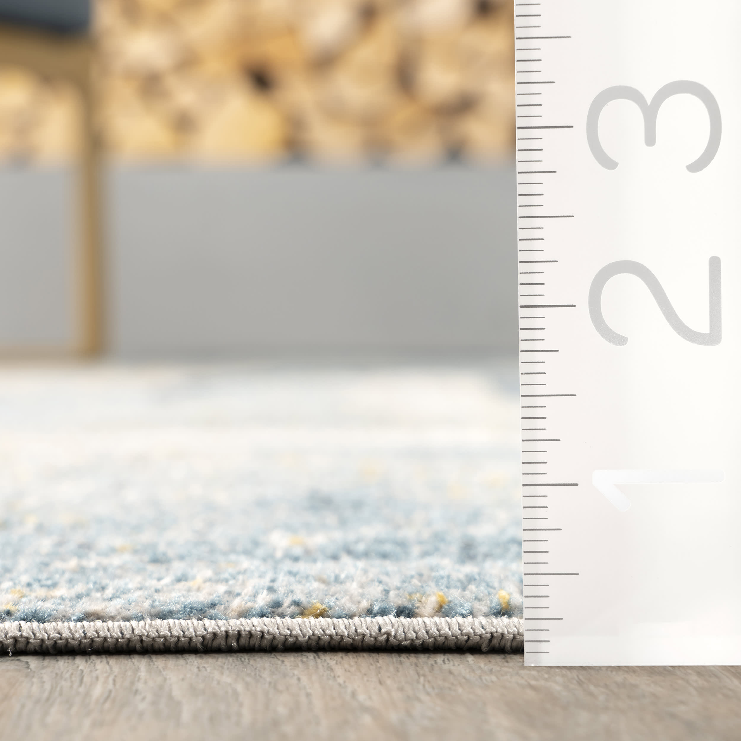 Washable Abstract Area Rug in Blue - Soft & Durable for Living Room, Bedroom, or Office Decor | Cecilia