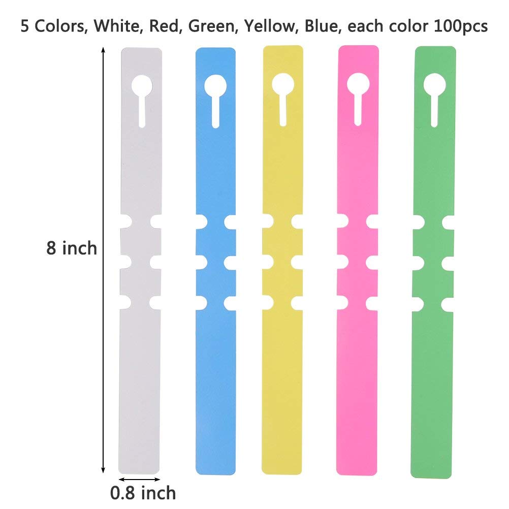 500 Pack Waterproof Reusable Plant Labels - Plastic Wrap Around Hanging Garden Markers for Nursery, Trees & Outdoor Plants | Perfect for Gardening, Seed Starting & Plant Identification