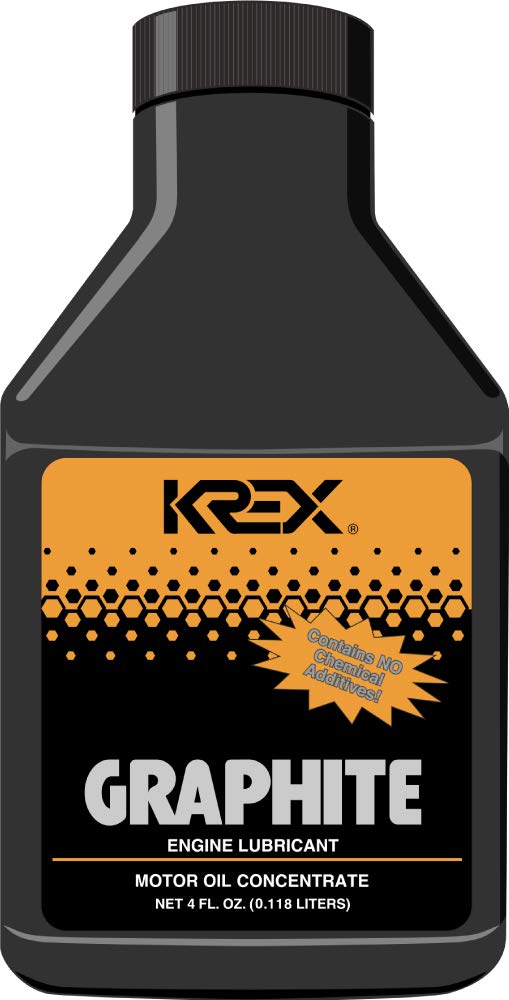 Krex Graphite Engine Lubricant 4 Fl. Oz. (6-Pack) - High Performance Motor Oil Additive for Cars, Trucks & Motorcycles - Reduces Friction & Extends Engine Life - Ideal for High Mileage Vehicles & Performance Tuning