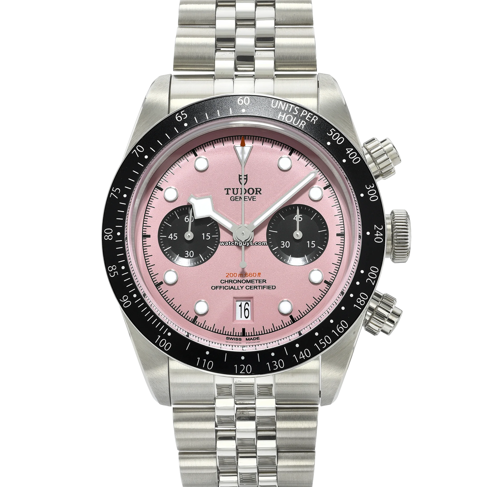 Tudor Black Bay Chrono Pink 79360 - Luxury Swiss Automatic Watch for Men - Perfect for Diving, Business & Formal Occasions