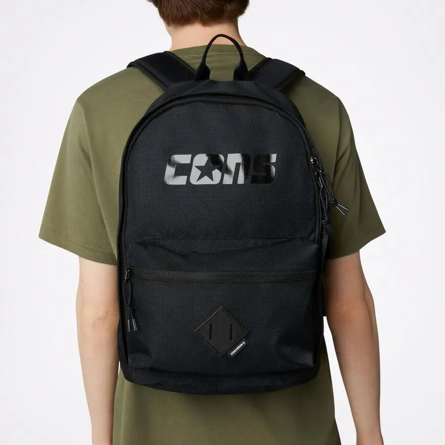 Converse Cons Go To Backpack - Stylish Black School Backpack for Men & Women - Perfect for College, Travel, and Everyday Use