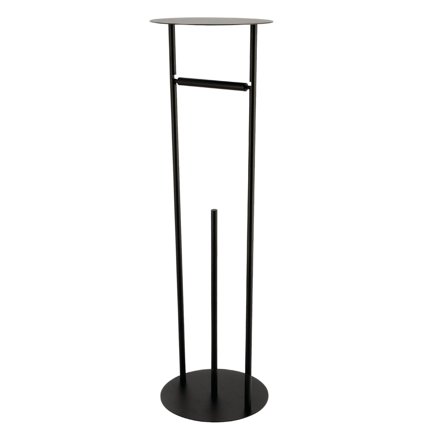 Freestanding Toilet Paper Holder with Reserve Storage & Top Shelf - Bathroom Organizer for Modern Homes | Perfect for Small Bathrooms, Powder Rooms & Guest Baths