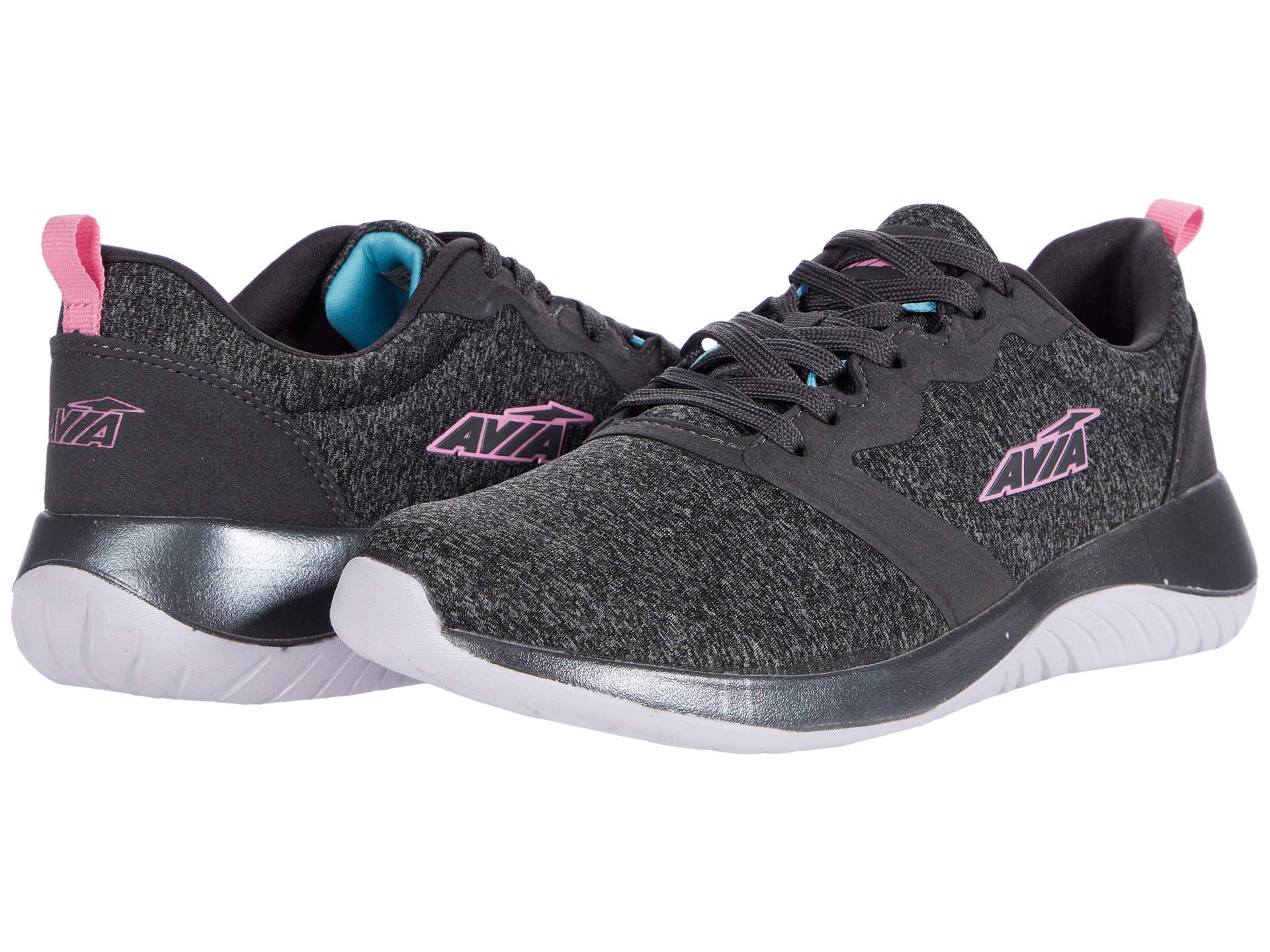 Avia Coast 2.0 Women's Lightweight Memory Foam Walking Shoes - Comfortable Sneakers for Walking, Travel & Work (Black/Olive Green/Blue) | Perfect for Daily Wear, Gym & Outdoor Activities