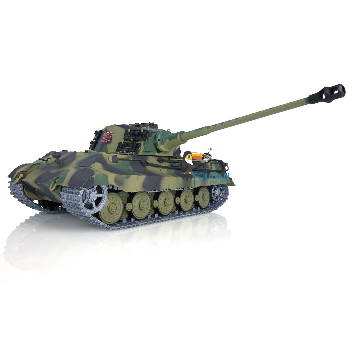 2.4Ghz Henglong 1:16 Scale German King Tiger RTR RC Tank - 3888A Model with Metal Tracks, 340° Rotating Turret & Steel Gearbox | US Stock | Battle Simulation & Collectible Display