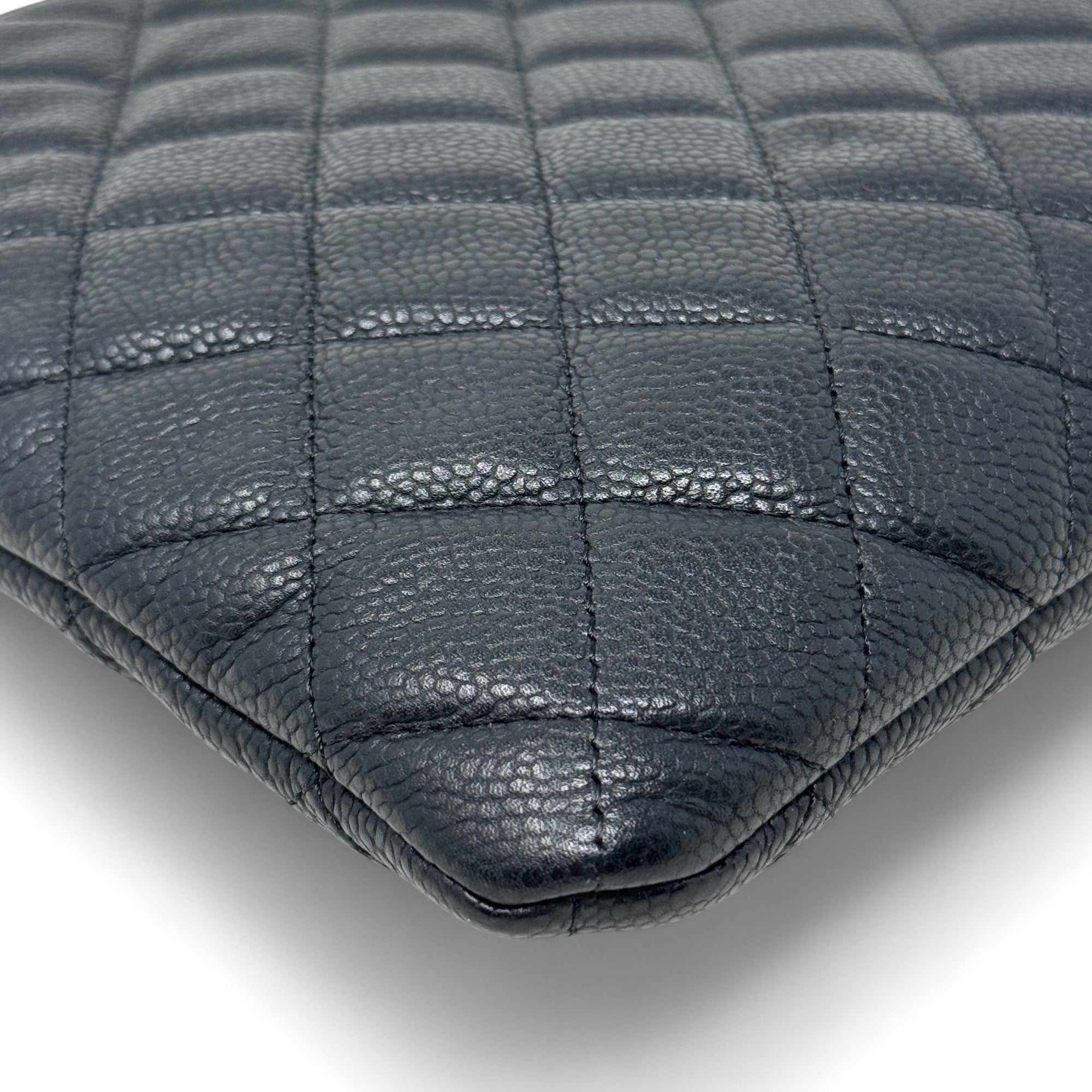 Chanel Black Small O Case Pouch - Luxury Leather Cosmetic Bag for Women - Perfect for Travel, Makeup Storage & Everyday Essentials
