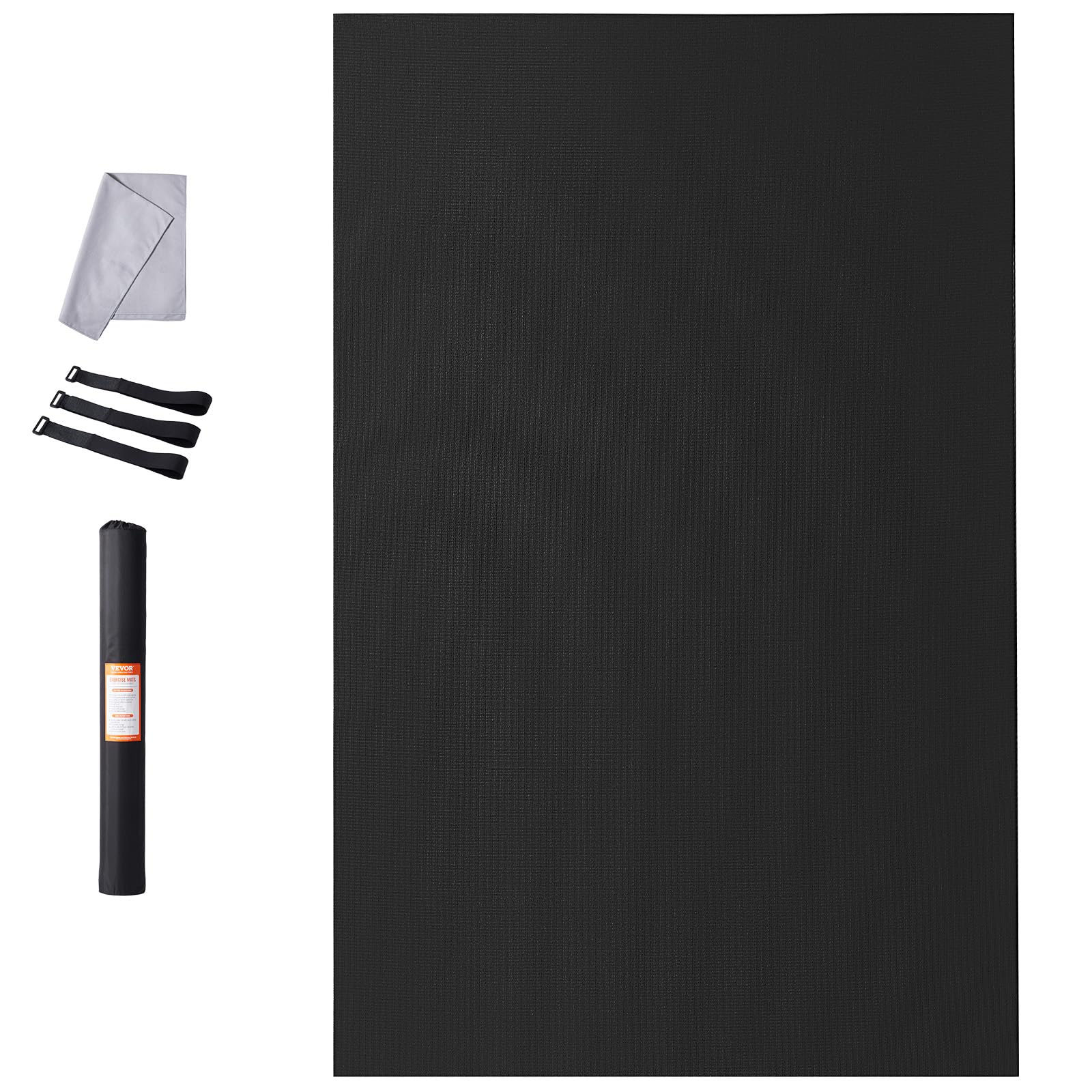 VEVOR Extra Large Non-Slip High Density Yoga Mat for Home Workouts - Premium Exercise Mat for Men & Women with Carry Bag & Strap - Ideal for Yoga, Pilates, Gym & Floor Exercises