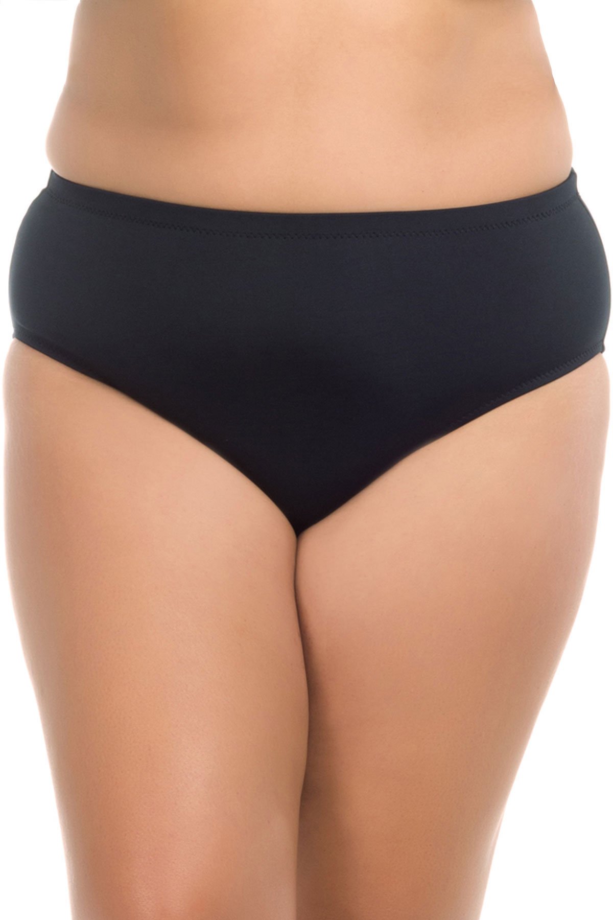 Plus Size Women's Full Coverage Bikini Bottom - High Waisted Swimwear for Beach, Pool & Summer Vacation