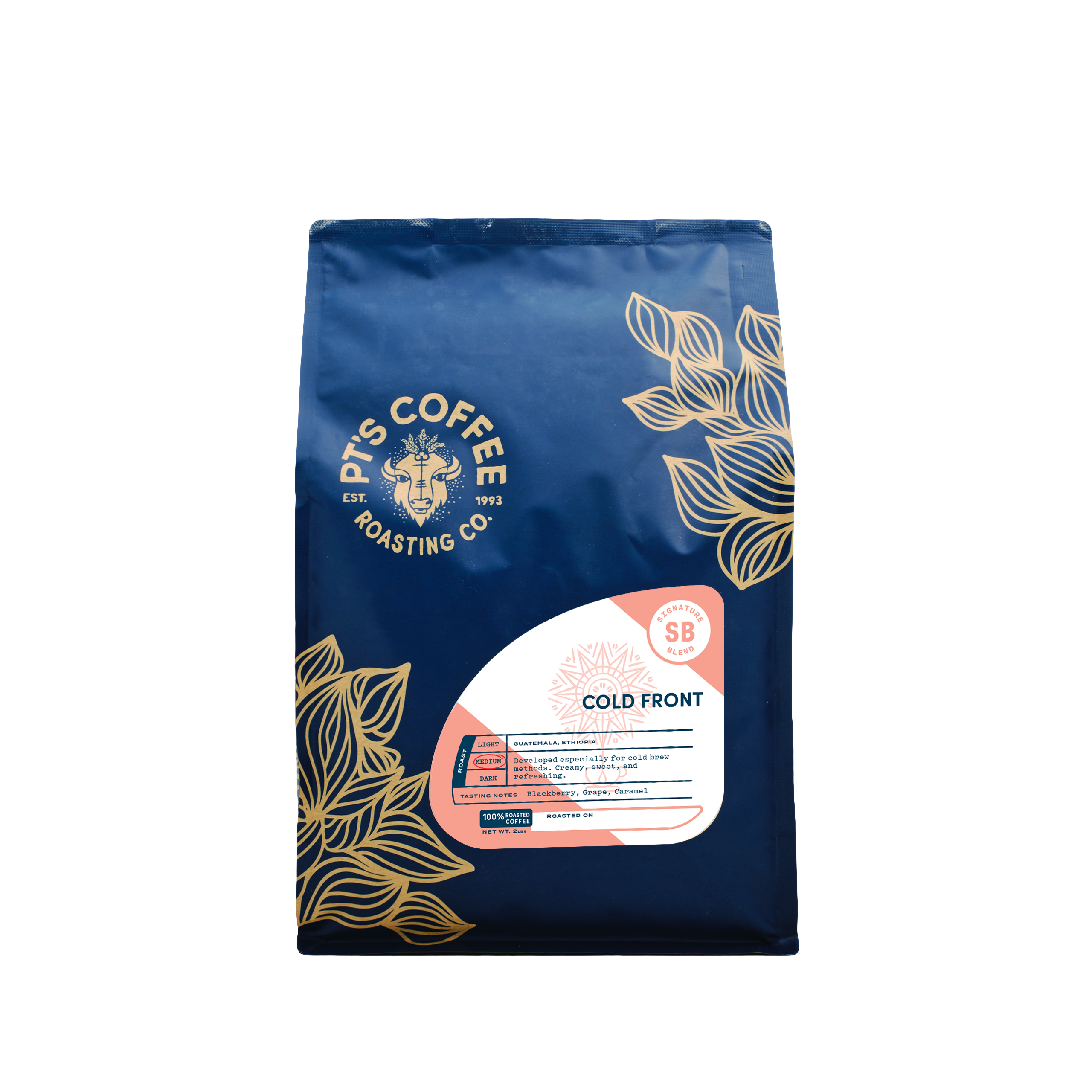 Cold Front Signature Blend Coffee - Premium Dark Roast Whole Bean Coffee for Home Brewing - Perfect for Morning Energy & Office Productivity