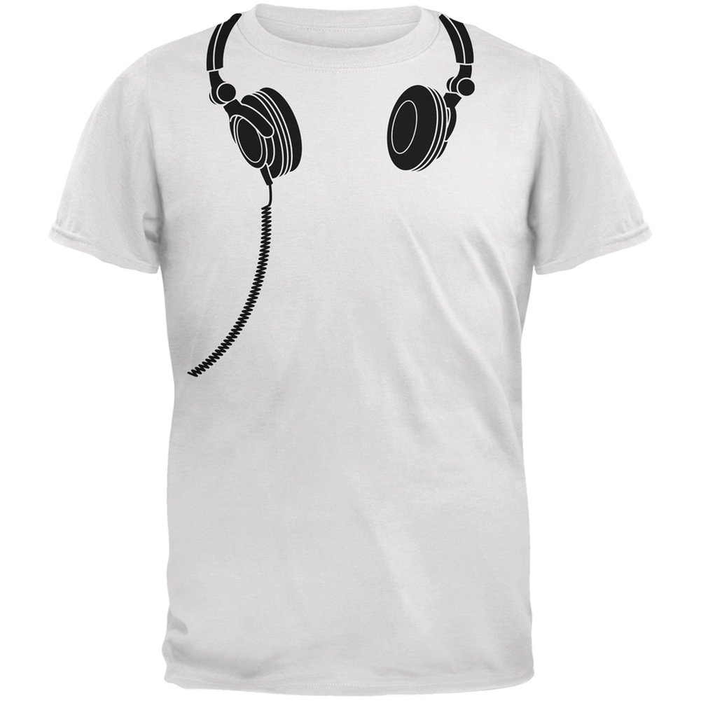 Old Glory Headphones White Youth T-Shirt - Patriotic American Flag Design Cotton Tee for Kids & Teens - Perfect for 4th of July, Memorial Day & School Spirit Events