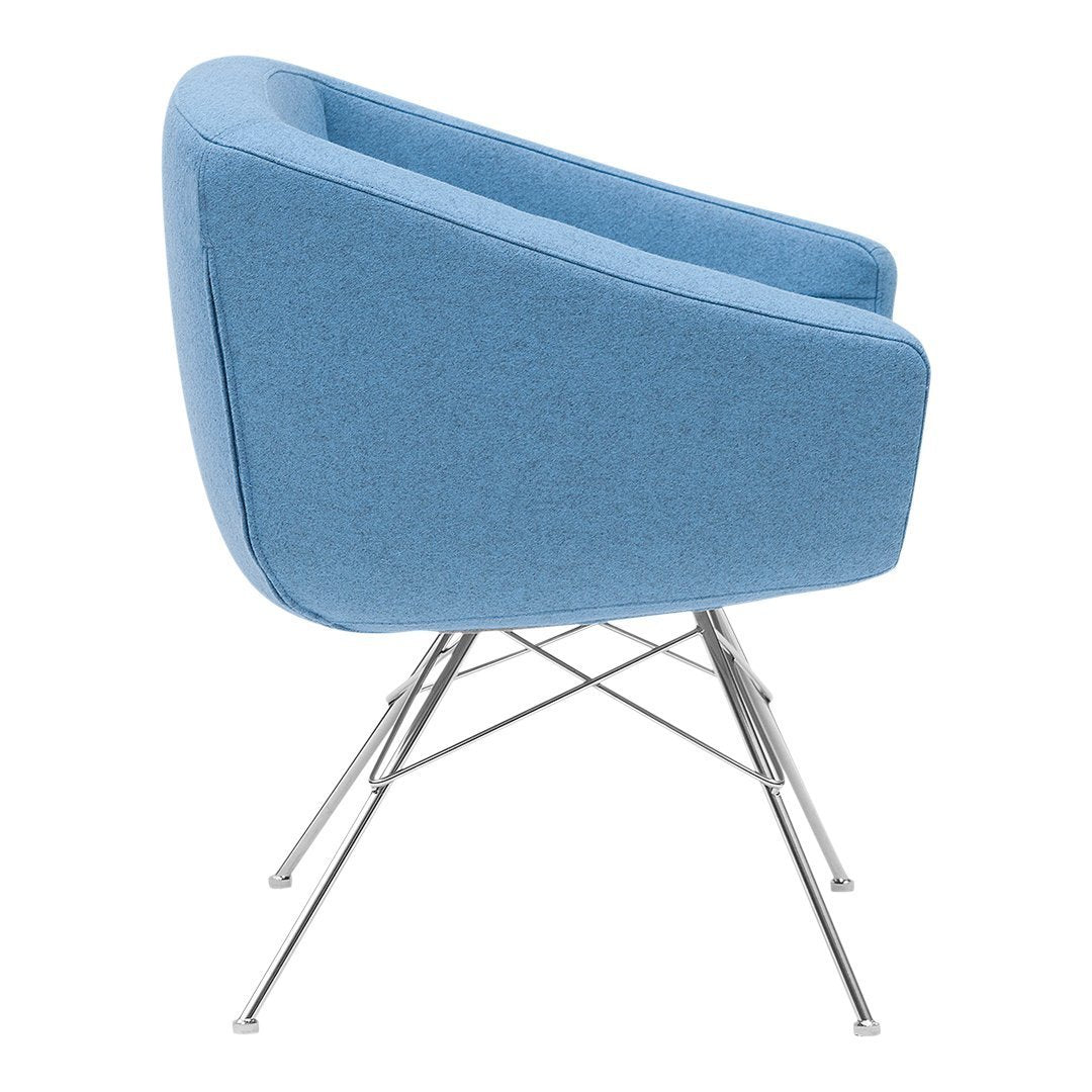 Aiko Modern Lounge Chair - Mid Century Accent Chair with Wooden Legs for Living Room, Bedroom & Office - Comfortable Reading Chair for Relaxing & Napping