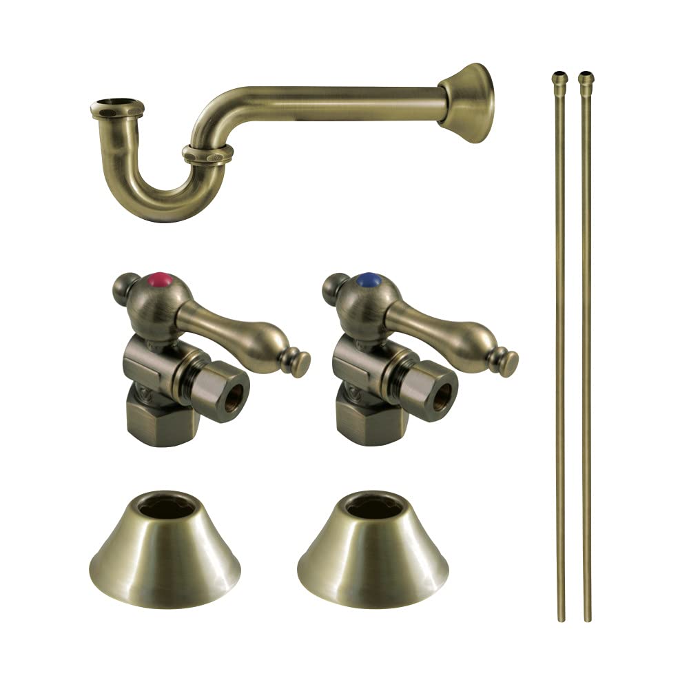 Kingston Brass CC43103LKB30 Antique Brass Sink Trim Kit - Elegant Bathroom Faucet Accessory for Vintage & Modern Decor | Perfect for Bathroom & Kitchen Remodeling