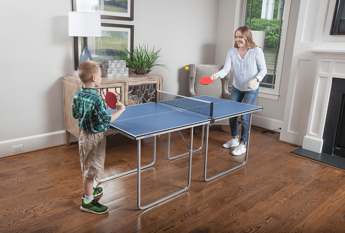 JOOLA Midsize Table Tennis Table - Indoor/Outdoor Ping Pong Table for Home, Office & Recreation | Perfect for Family Fun & Professional Practice